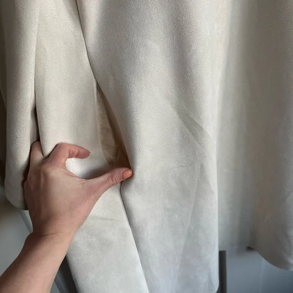 Zara Women's Cream Open-Front Midi Cream Coat - Picture 2 of 5